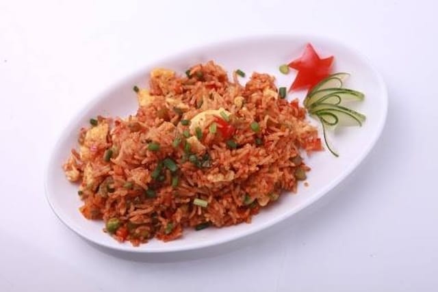 Schezwan Veg Fried Rice.